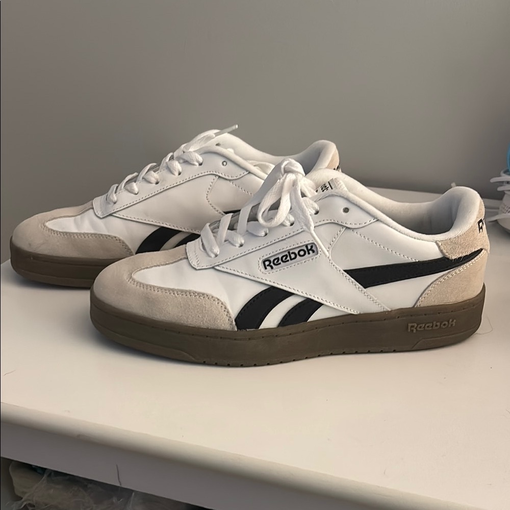 Reebok White and Black Retro-Inspired Sneakers
